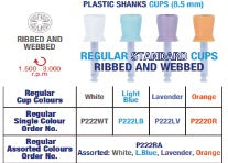 Prophy Cup - P222 Plastic Shank RA Regular Light Blue *** CLEARANCE ***