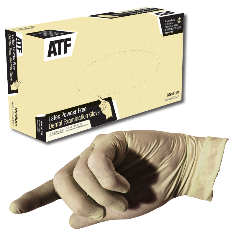 ATF Dental Examination Gloves - Latex - Powder Free Gloves