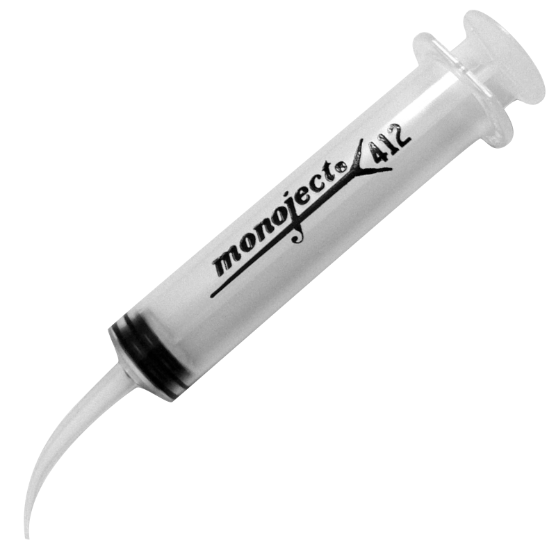 Monoject Curved Tip Irrigation Syringe 12 mL 
