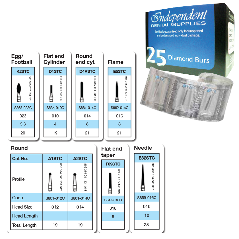 FG Diamond Burs - Sterilised