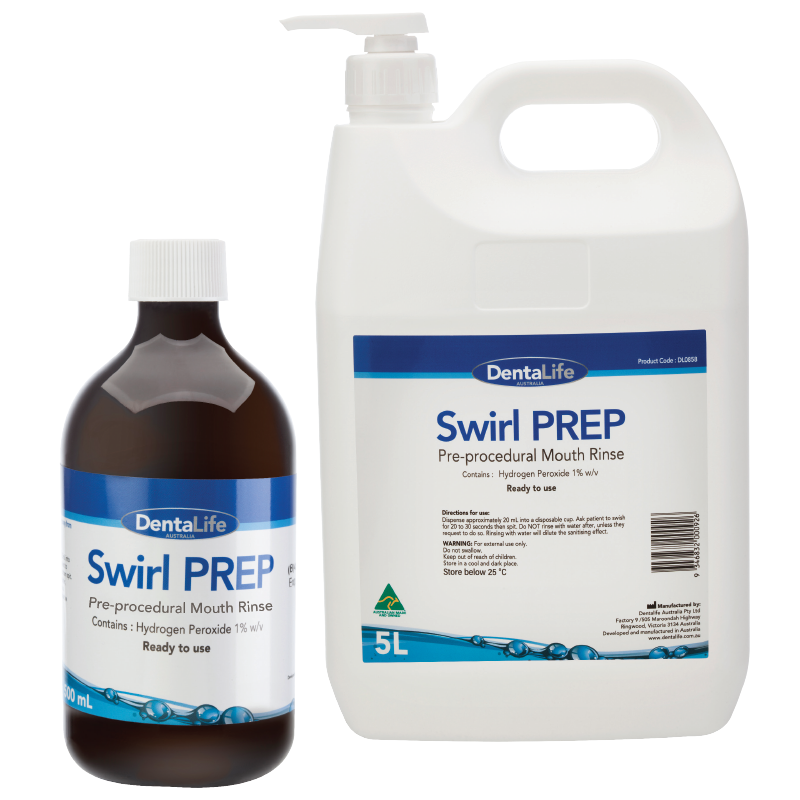 Swirl Prep - Pre-Procedural Mouthrinse (1% Hydrogen Peroxide)
