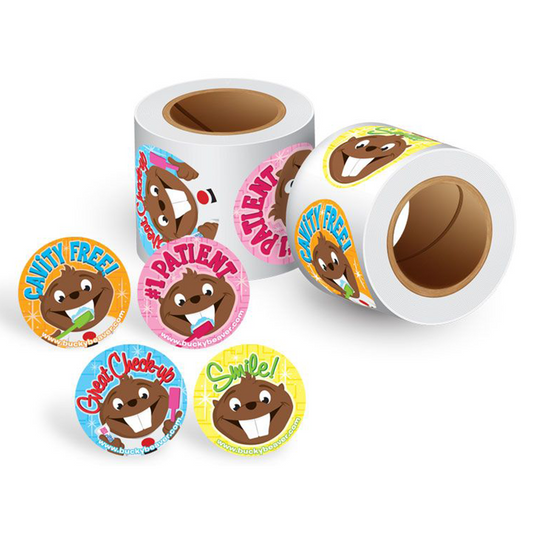 Bucky Beaver Check-up Stickers