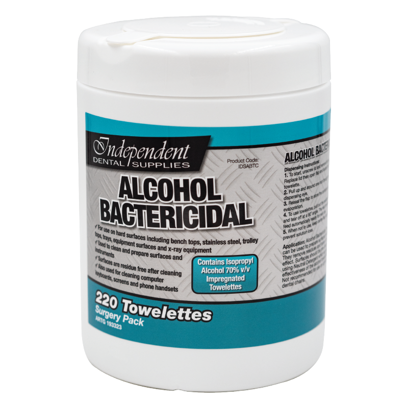 Alcohol Bactericidal Towelettes – Independent Dental Supplies