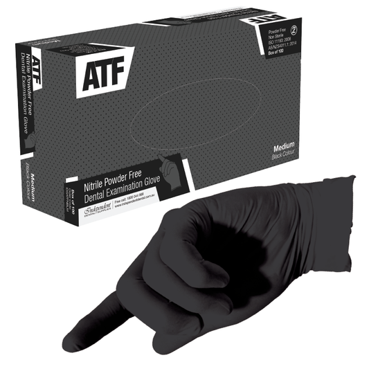 ATF Dental Examination Gloves - Nitrile - Black **PRICE DROP**
