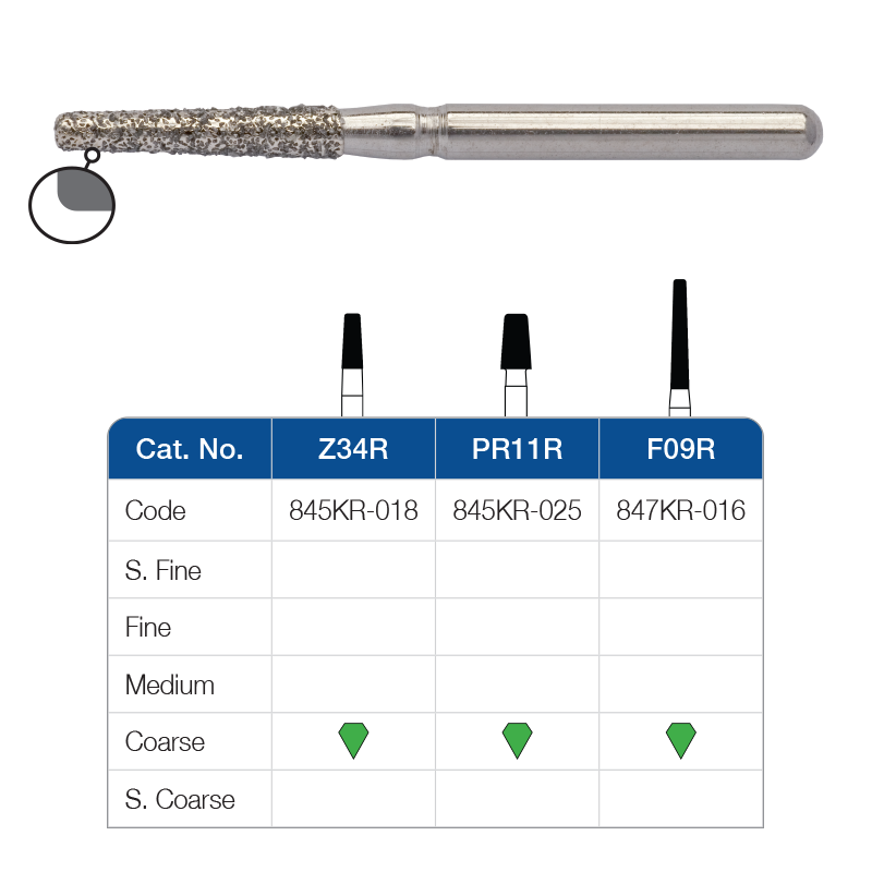 FG Diamond Burs - Taper Rounded Shoulder  **BUY 5 GET 1 FREE **
